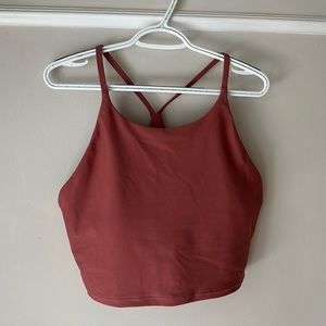 Dusty Rose Long Line Old Navy Go Dry Sports Tank with Built-in Bra